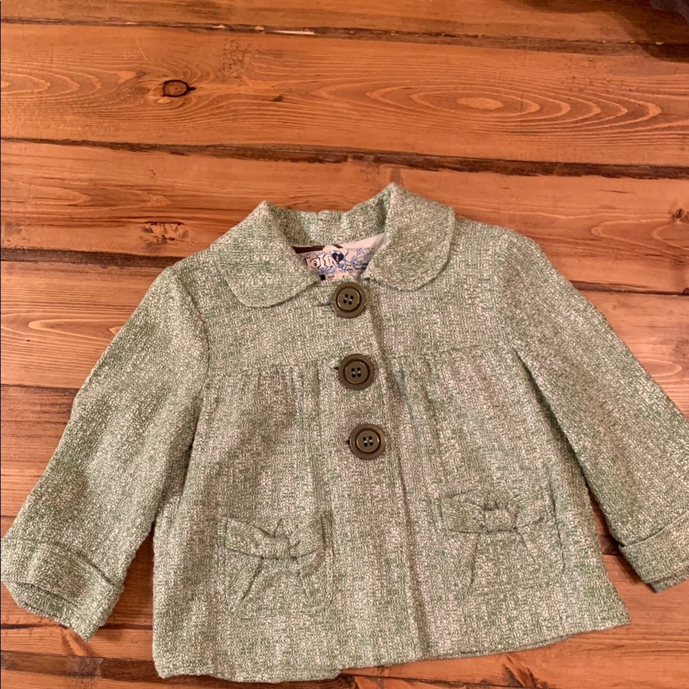 Vintage tweed cropped jacket with buttons